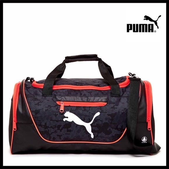 Puma Handbags - PUMA LOGO CAMO DUFFEL TRAVEL GYM BAG